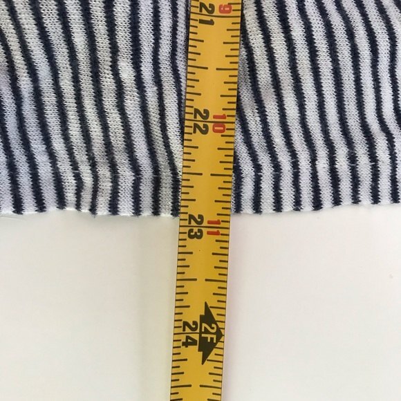 Rachel Zoe Linen Blue & White Stripe Tie Front Sleeveless Top Womens Size Large - Picture 7 of 13